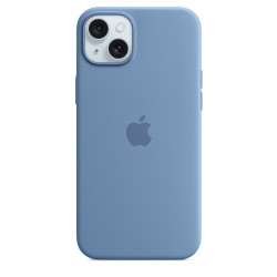iPhone 15 Plus Silicone Case with MagSafe - Winter Blue