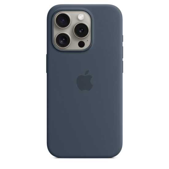 iPhone 15 Pro Silicone Case with MagSafe - Storm Blue