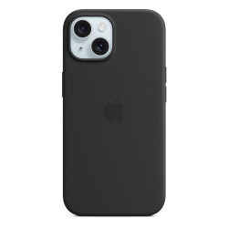 iPhone 15 Silicone Case with MagSafe - Black