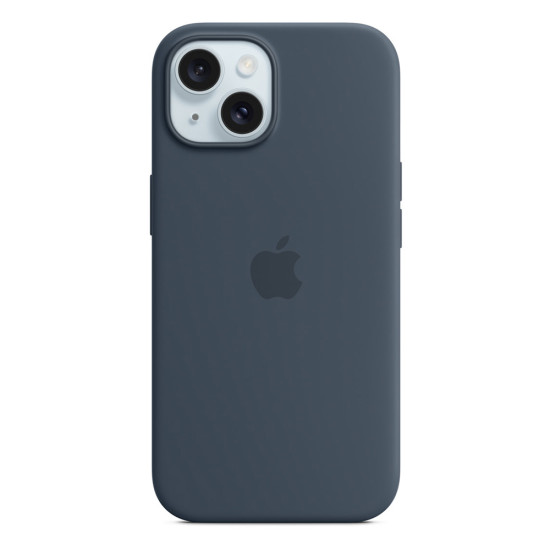 iPhone 15 Silicone Case with MagSafe - Storm Blue