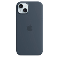 iPhone 15 Plus Silicone Case with MagSafe - Storm Blue