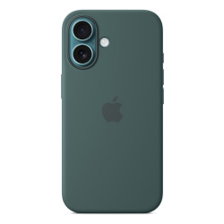 iPhone 16 Silicone Case with MagSafe - Lake Green