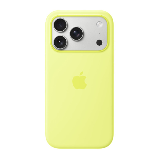 iPhone 17 Pro Silicone Case with MagSafe – Neon Yellow