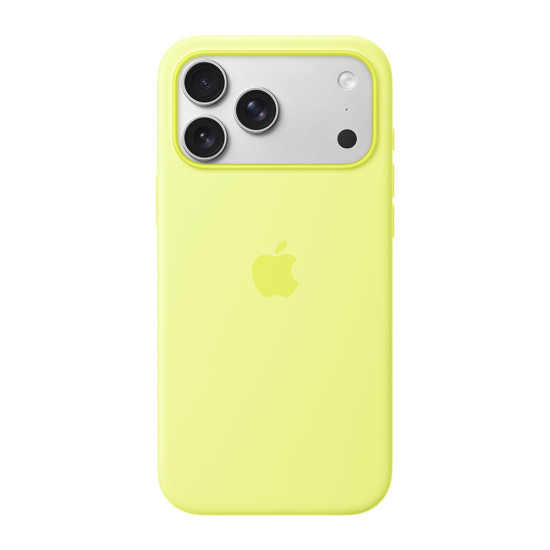 iPhone 17 Pro Max Silicone Case with MagSafe – Neon Yellow